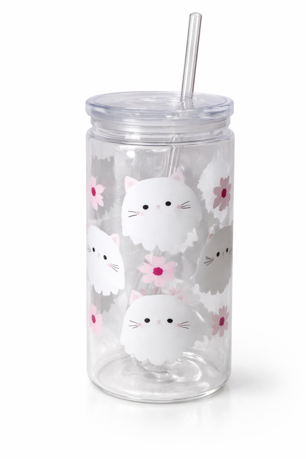 Plastic tumbler-cats