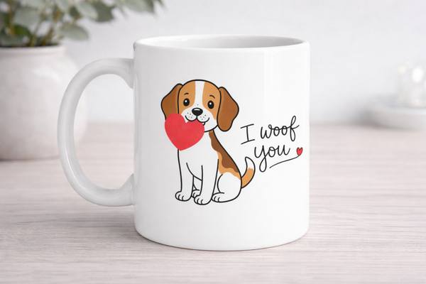 Mok- I Woof You- lief cadeau idee voor elke hondenliefhebber