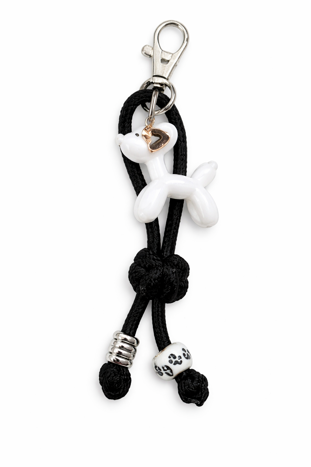 Ballonhond met Paracord sleutelhanger en bedels