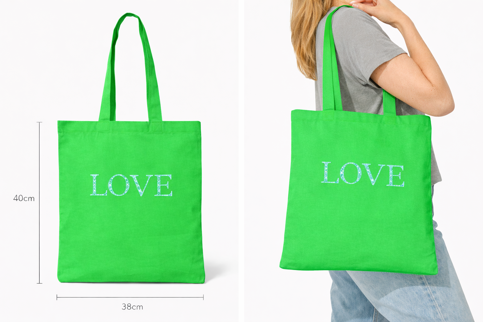 Tote Bag – 100% Katoen-rinestones
