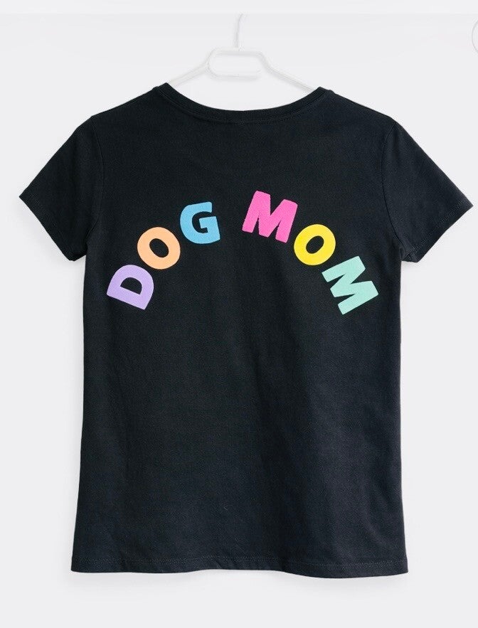 DOG MOM T-shirt – Regenboogprint