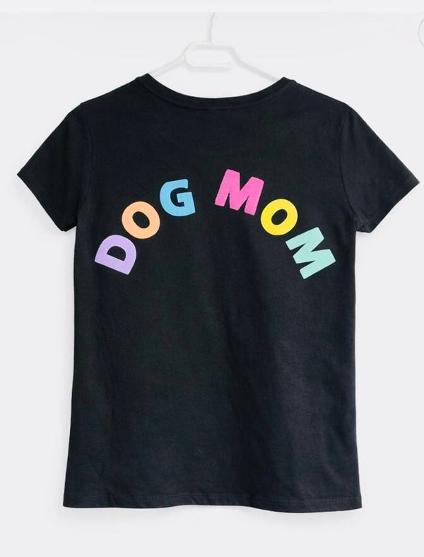 DOG MOM T-shirt – Regenboogprint