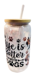 Plastic tumbler met bamboe deksel