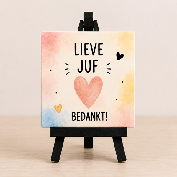 Tegeltje met houder