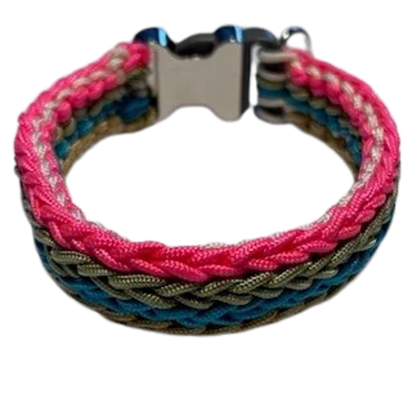 Stock model  halsband met klikgesp in botjesvorm