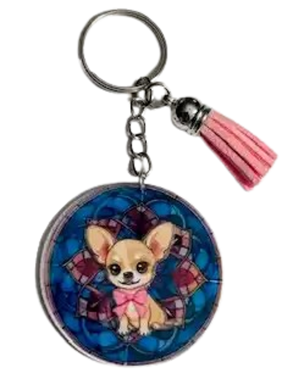 sleutelhanger chihuahua mandala