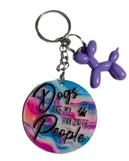 sleutelhanger dog tekst met ballonhond