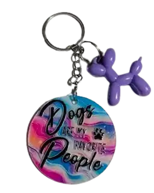 sleutelhanger dog tekst met ballonhond