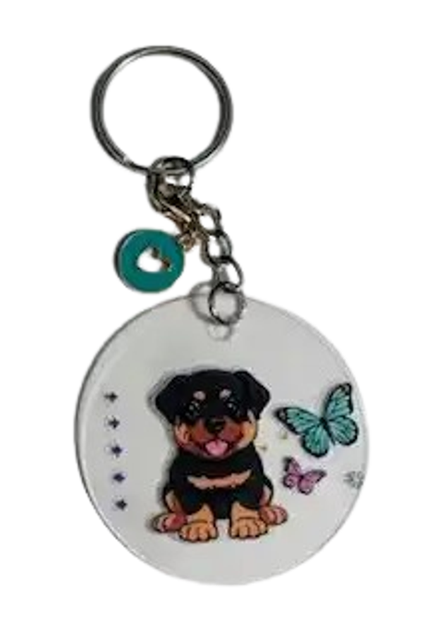 sleutelhanger pup dobberman hartje