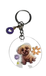 sleutelhanger pup  labrador hartje