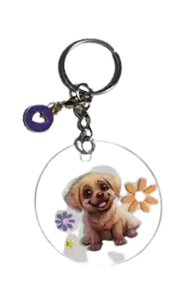 sleutelhanger pup  labrador hartje