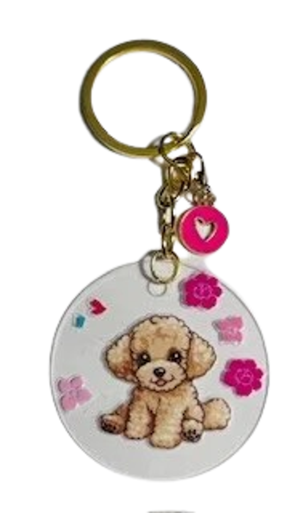 sleutelhanger pup hartje poedel
