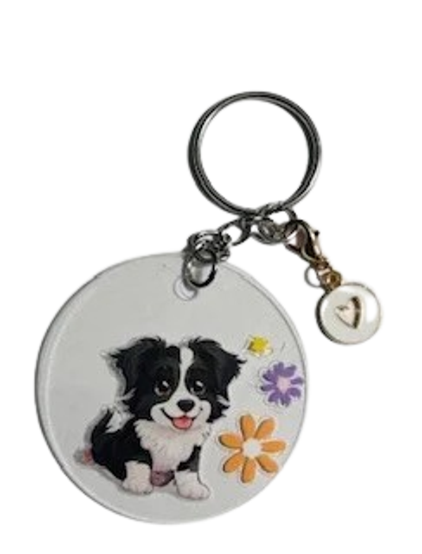 sleutelhanger pup hartje border