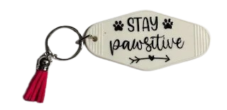 Hotelsleutelhanger met tekst hond