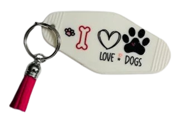 Hotelsleutelhanger I love Dogs