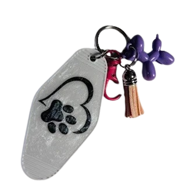 Hotelsleutelhanger DOG tekst en ballonhond