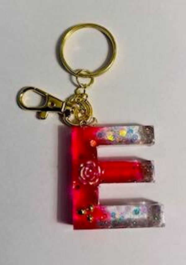 Sleutelhanger UV resin ABC / E