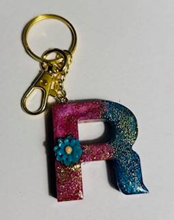 Sleutelhanger UV resin ABC / R