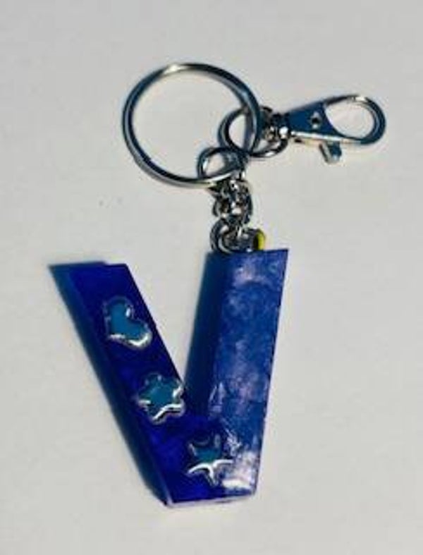 Sleutelhanger UV resin ABC / V