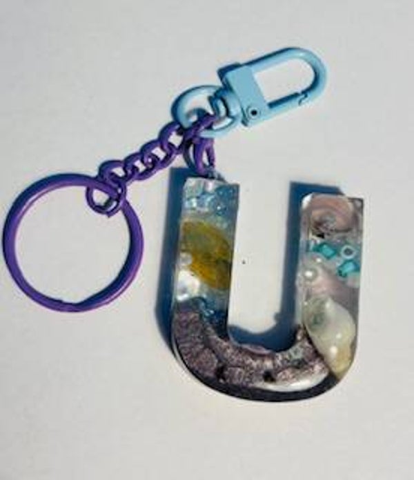 Sleutelhanger UV resin ABC / U