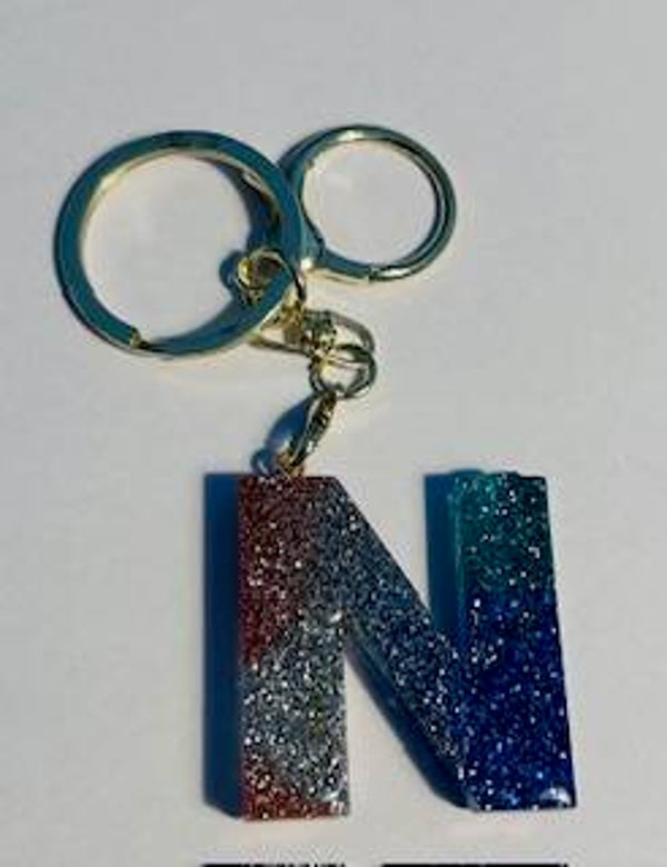 Sleutelhanger UV resin ABC / N