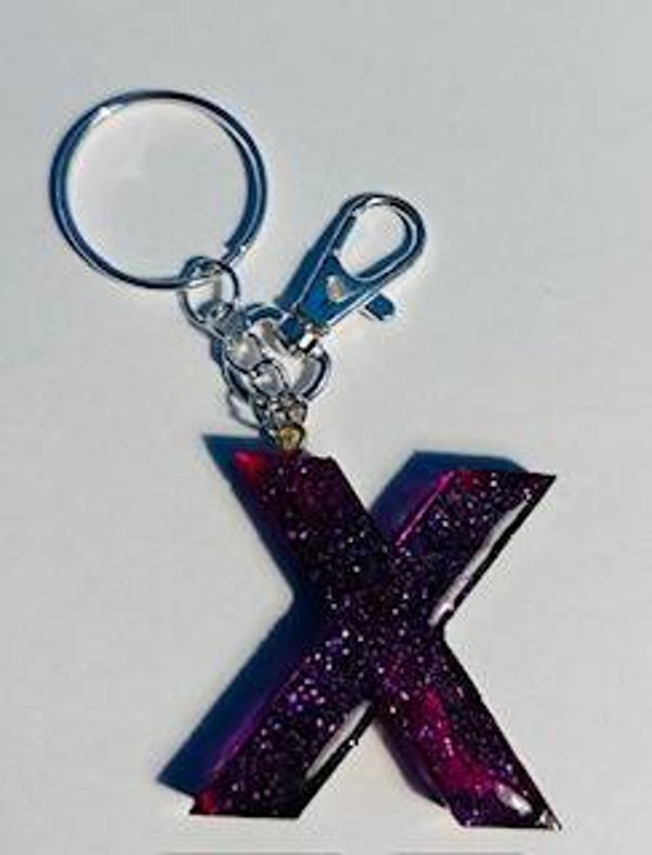 Sleutelhanger UV resin ABC / X
