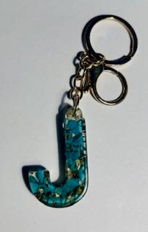 Sleutelhanger UV resin ABC / J