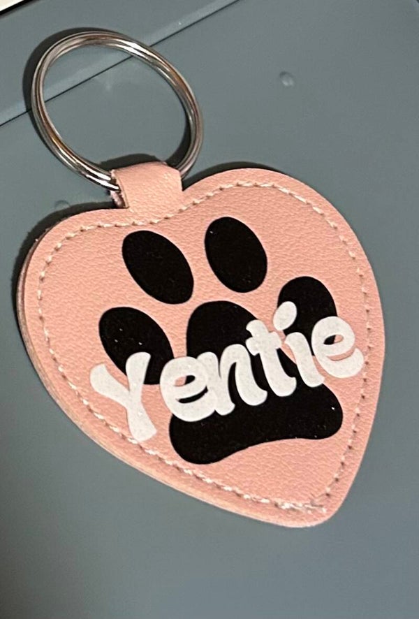 Hartjes Sleutelhanger met naam