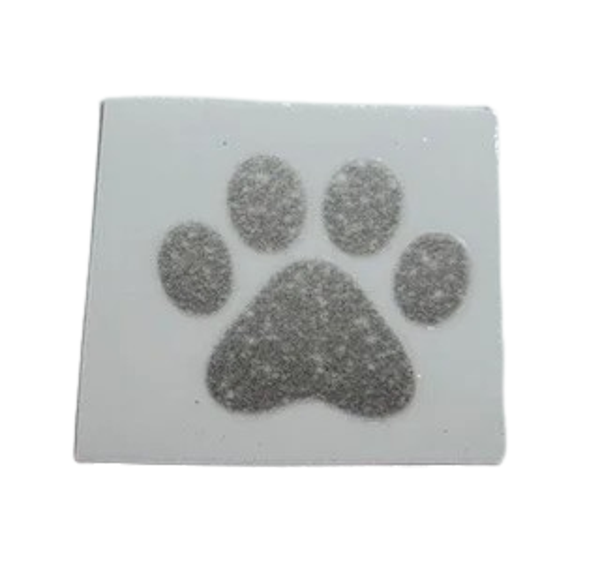 Sticker pootje 3x3 Goud en Zilver