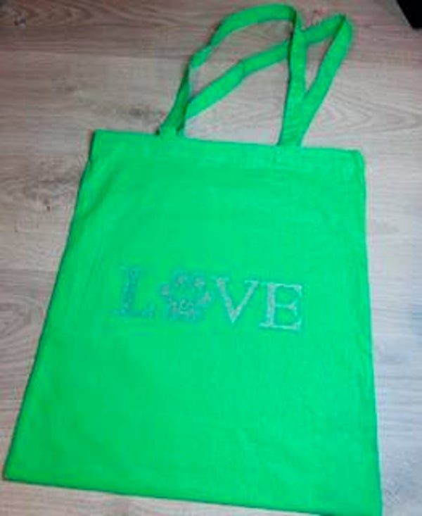 Dog Mom Tote Bag – 100% Katoen-rinestones