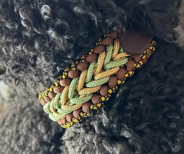 Paracord Halsband / Benno's Happiness met Biothane gesp