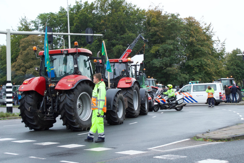 Tractoren naar het Malieveld