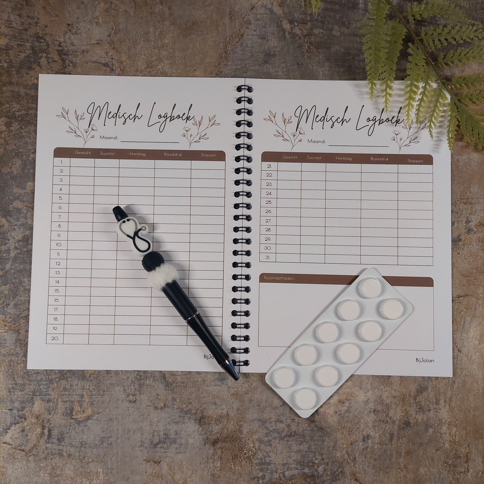 Invulboek voor gezondheid - BijJolan