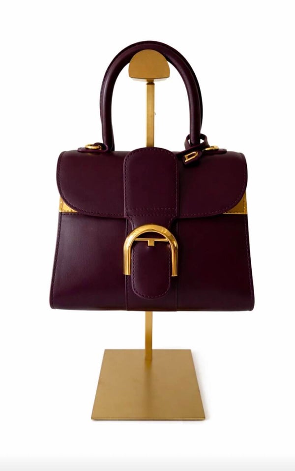 Delvaux Brillant Mini Paars met goudkleurige inleg