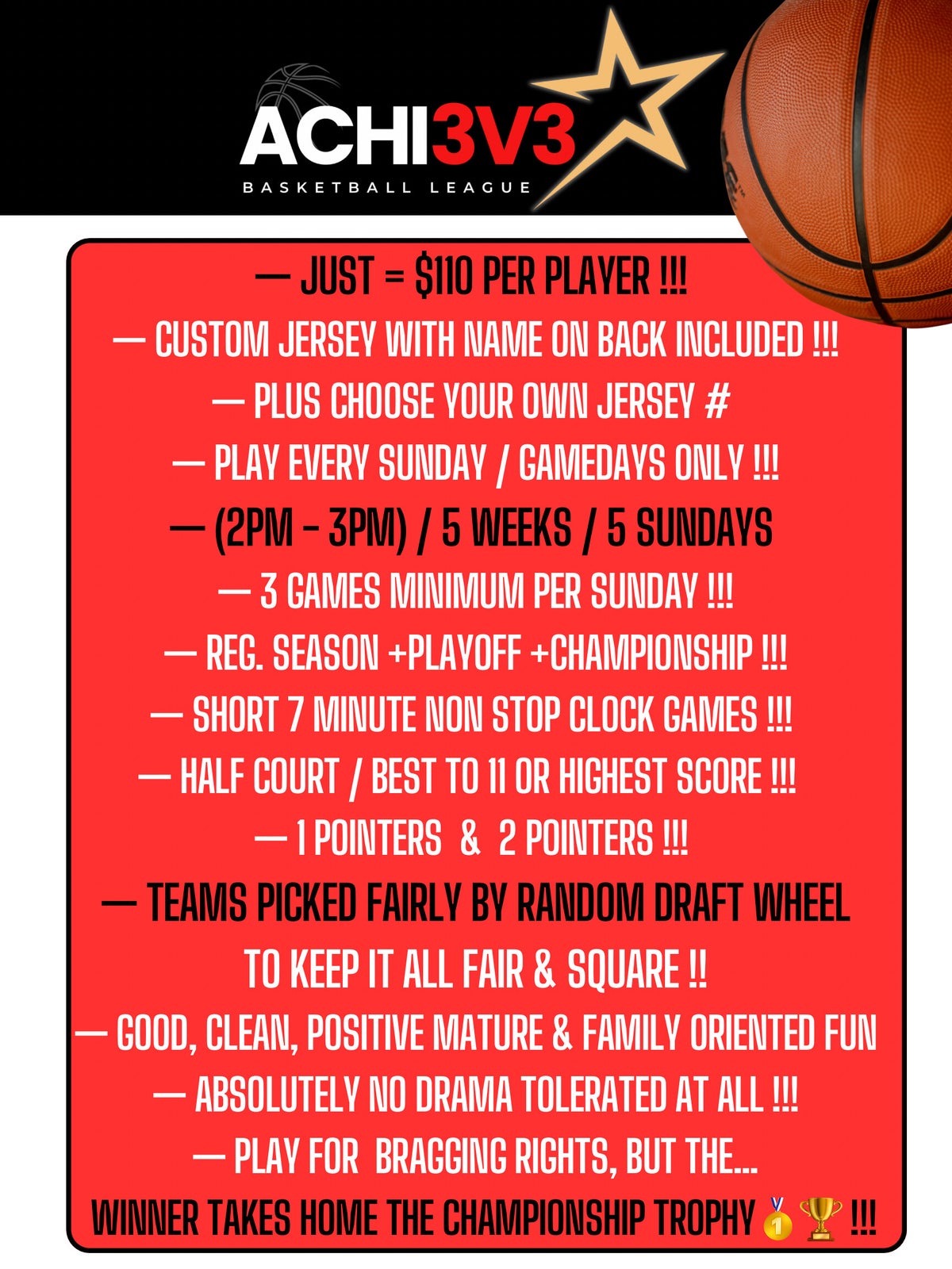 Game Play Details | Achi3v3 Basketball League
