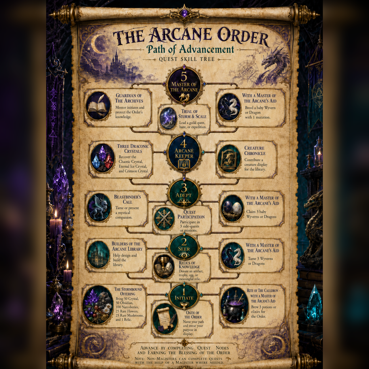The Arcane Order Path of Advancement Skill Tree