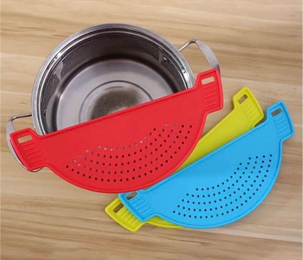 Kunststoff-Küchen-Clip-On-Topf-Sieb