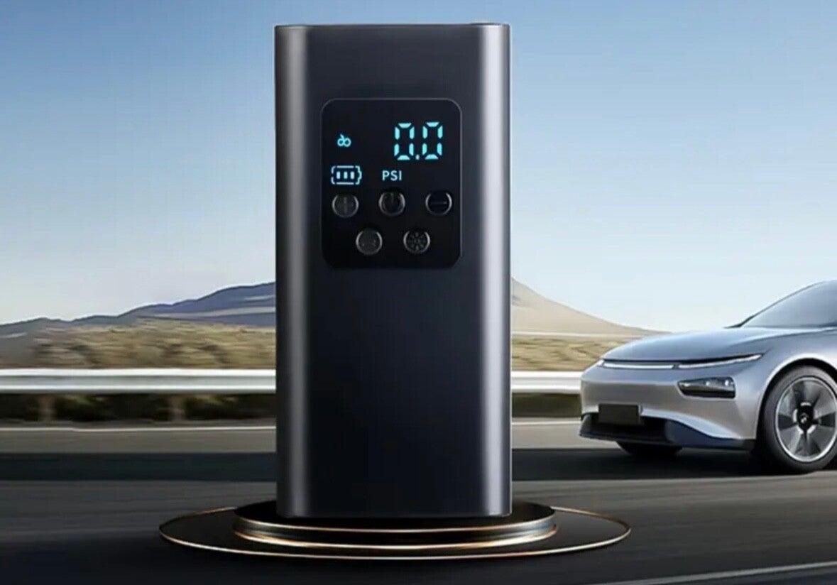 Luftreifenpumpen-Set mit LED-Anzeige