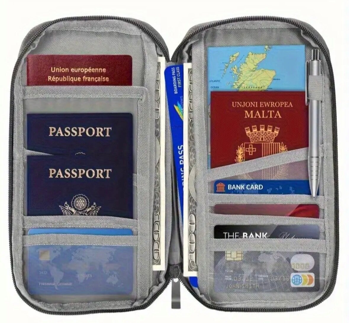 Hochwertige Reisepass-Geldbörse