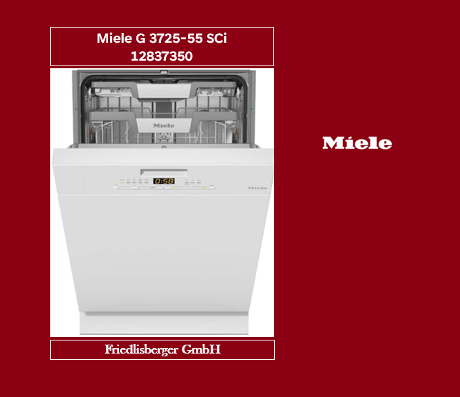 Miele G 3725-55 SCi Geschirrspüler Brillantweiss
