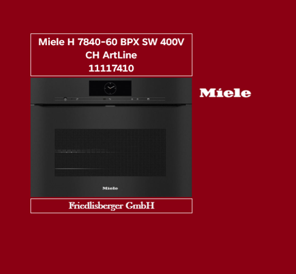 Miele H 7840-60 BPX Kompaktbackofen Obsidianschwarz