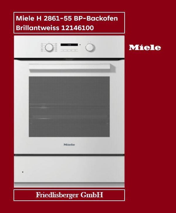 Miele Backofen H 2861-55 BP Brillantweiss