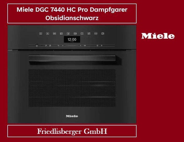 Miele DGC 7440 HC Pro Dampfgarer Obsidianschwarz 12080980