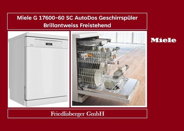 Miele G 17600-60 SC AutoDos GS Brillantweiss Freistehend