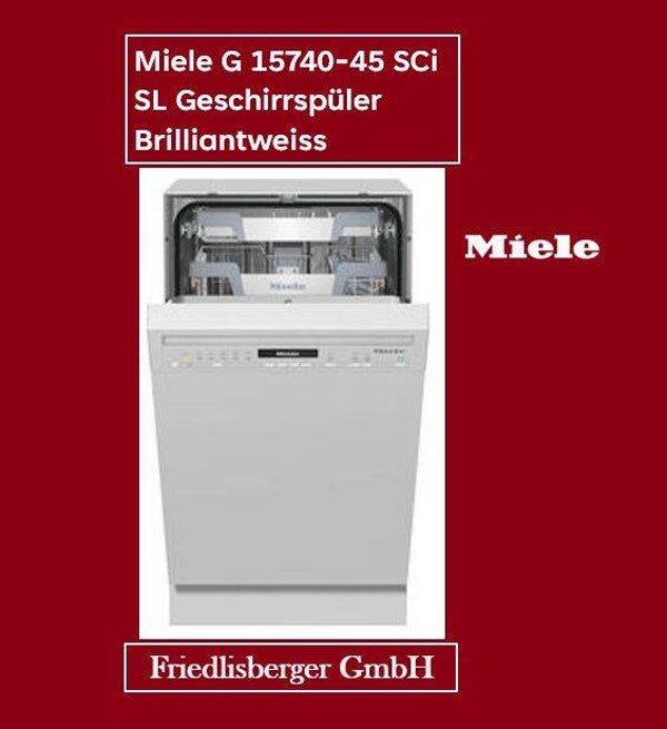Miele Geschirrspüler G 15740-45 SCi SL Brilliantweiss