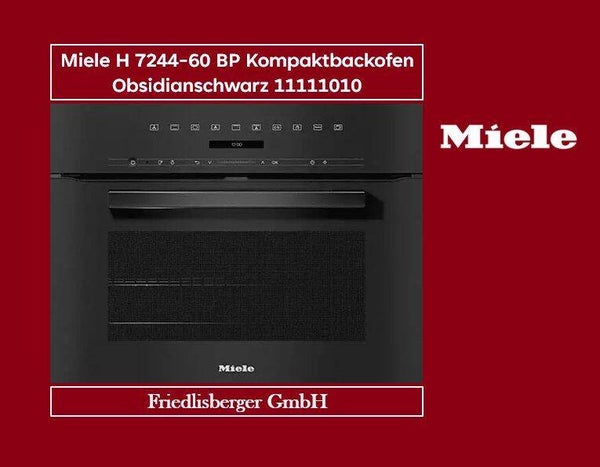 Miele H 7244-60 BP Kompaktbackofen Obsidianschwarz 11111010
