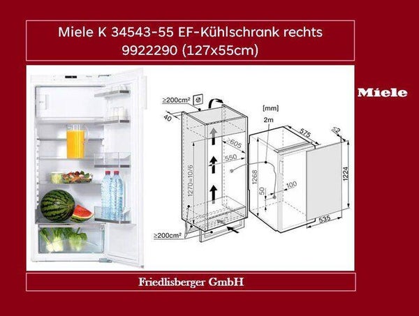 Miele K 34543-55 EF-Kühlschrank rechts 9922290