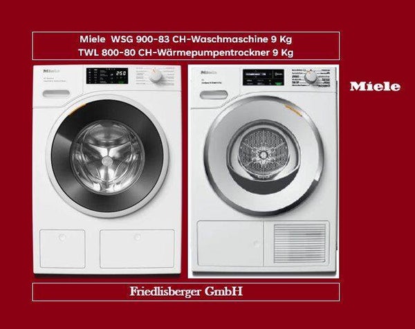 Miele W1 Waschmaschine + T1 Trockner Frontlader(TwinDos) 9kg