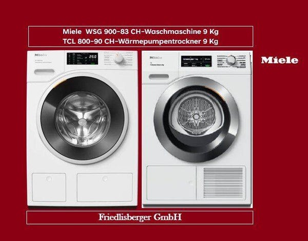 Miele WSG 900-83 CH + TCL 800-90 CH Waschmaschine + Trockner