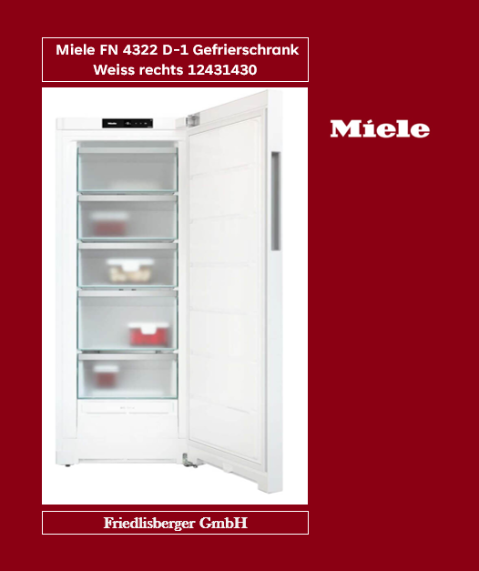 Miele FN 4322 D-1 Gefrierschrank Weiss rechts 12431430